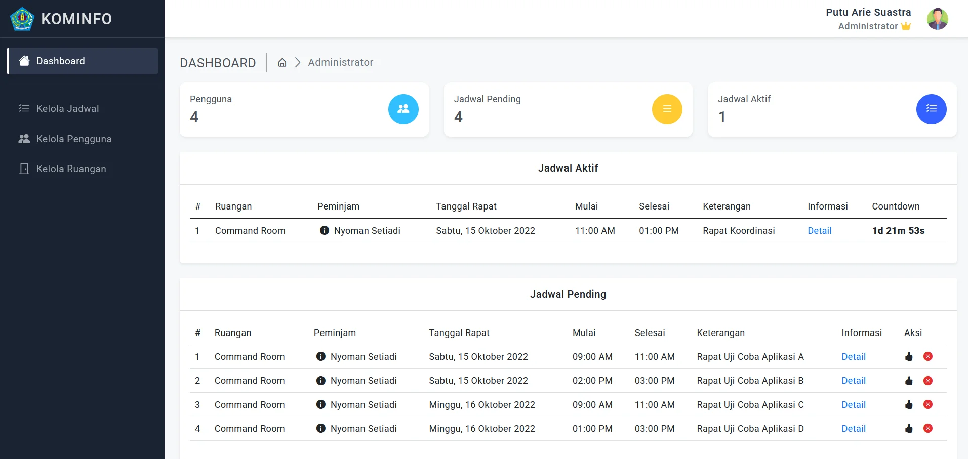 Image of Room Scheduling App